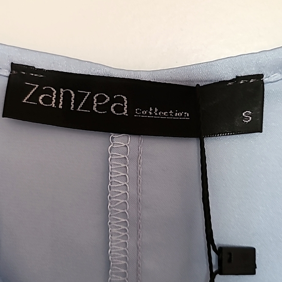 Silky Aqua Short-sleeved Blouse - Size S - Picture 2 of 2